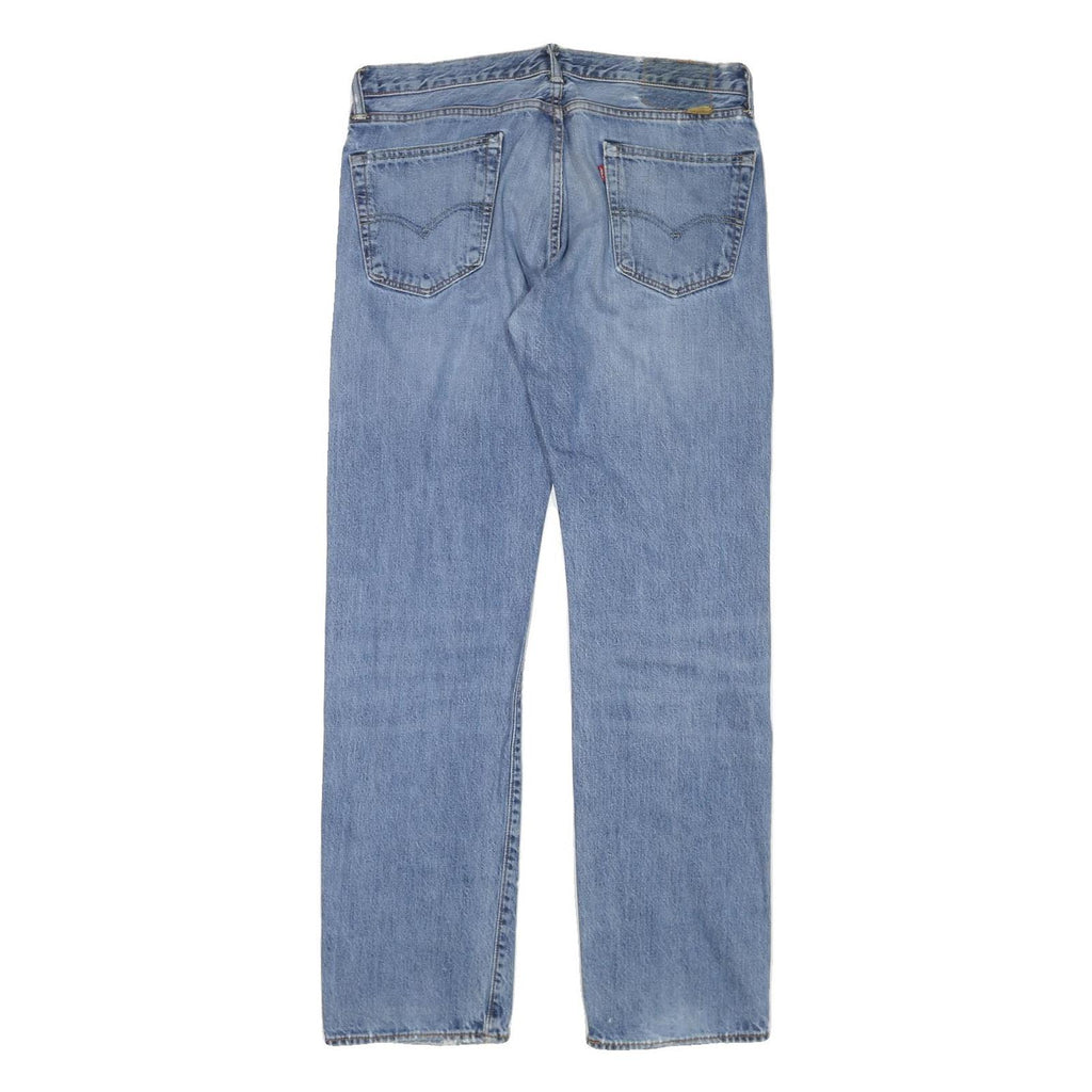 LEVI'S Mens Regular Fit Light Blue Denim Jeans W34 L33 Zip Closure Classic Style