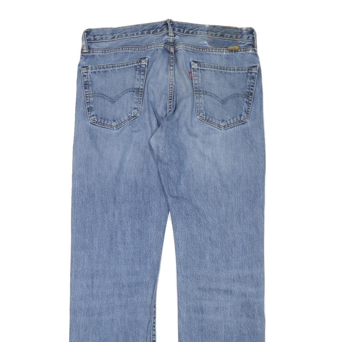 LEVI'S Mens Regular Fit Light Blue Denim Jeans W34 L33 Zip Closure Classic Style