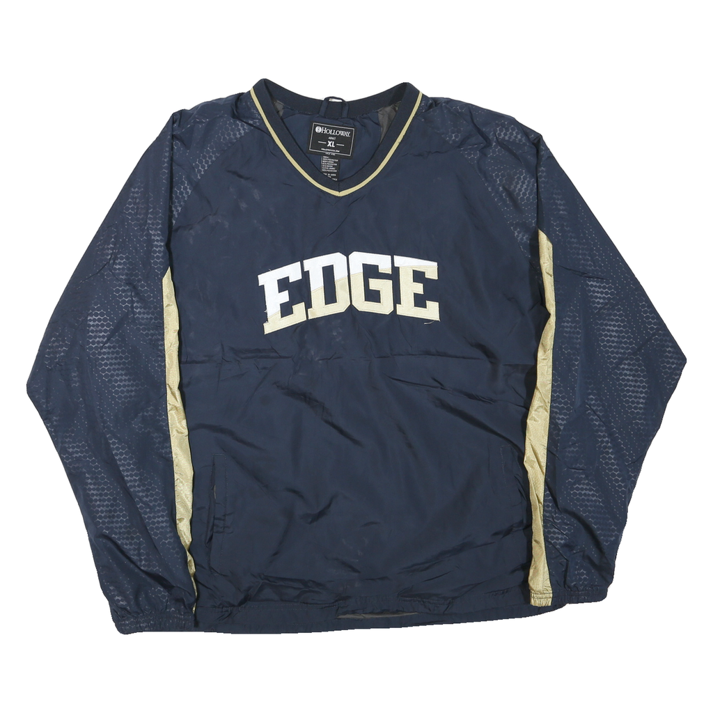HOLLOWAY Mens Navy Blue & Gold EDGE Jacket XL Polyester Plain Lightweight Sports