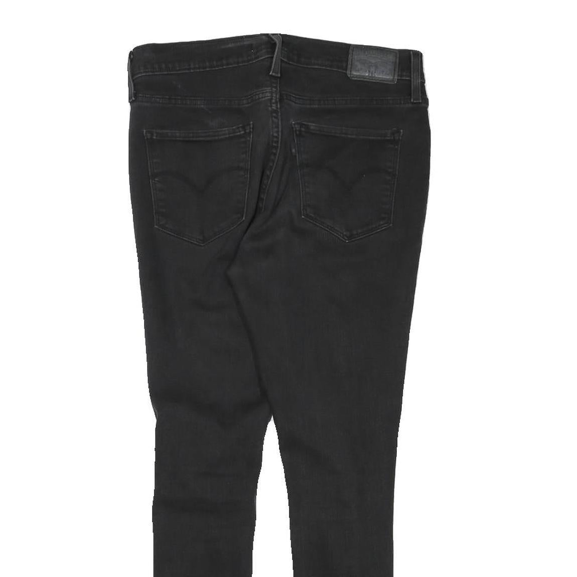 LEVI'S Womens Slim Black Skinny Denim Rinse W28 L26 Damaged Detail Jeans