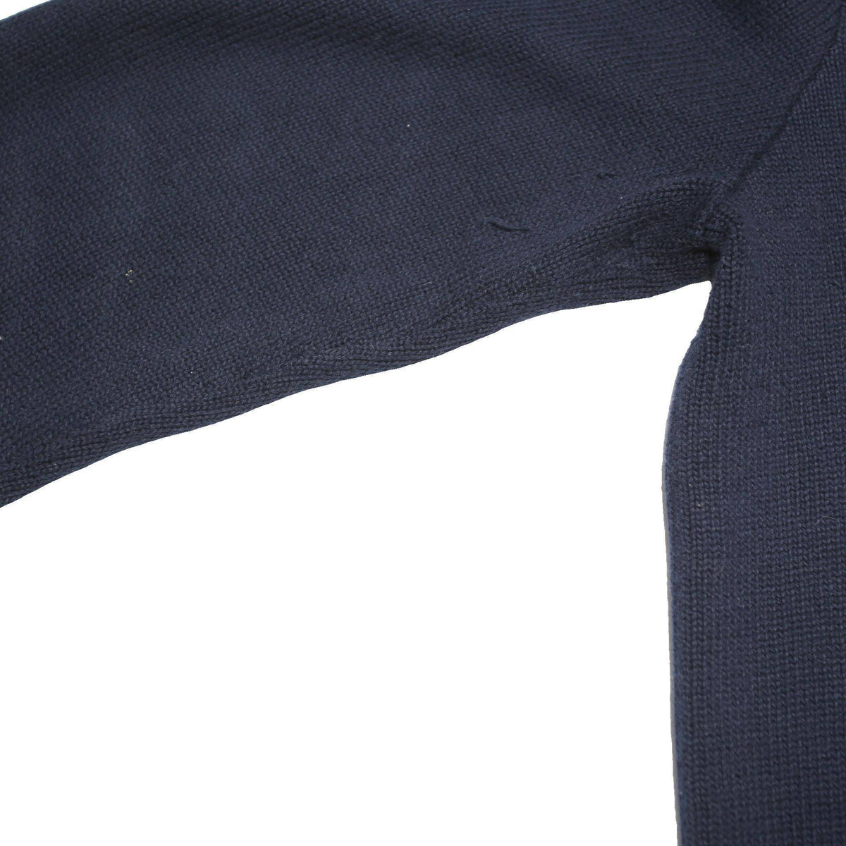 POLO RALPH LAUREN Mens Navy Plain Shawl Collar Jumper Cotton Blend M Classic