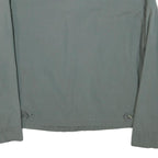 Mens Grey Cotton Blend Jacket L Zip Closure Casual Lightweight Plain Style