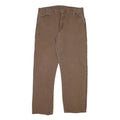 DICKIES Mens Cotton Blend Brown Regular Straight Trousers W40 L32 Workwear