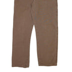 DICKIES Mens Cotton Blend Brown Regular Straight Trousers W40 L32 Workwear