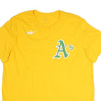 NIKE Mens Yellow A's Graphic T-Shirt XL Short Sleeve Crew Neck Jackson 9