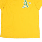 NIKE Mens Yellow A's Graphic T-Shirt XL Short Sleeve Crew Neck Jackson 9