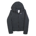 ADIDAS Womens Black Puffer Jacket UK 8 Polyester Hooded Zip Pocketed