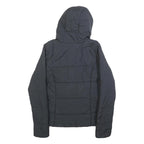 ADIDAS Womens Black Puffer Jacket UK 8 Polyester Hooded Zip Pocketed