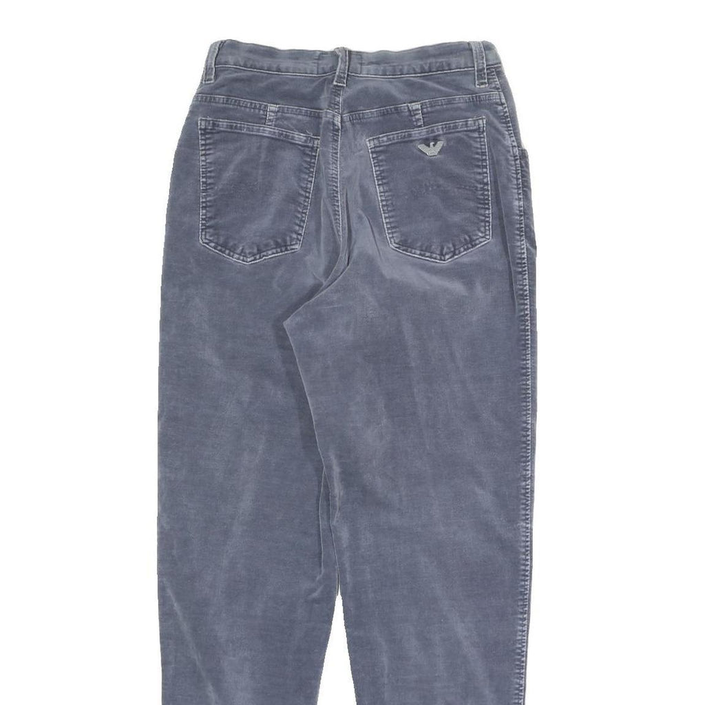 ARMANI JEANS Womens Cotton Blend Blue Slim Tapered Trousers W23 L28 Stylish