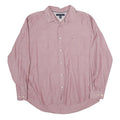 TOMMY HILFIGER Mens Red Plain Shirt XL Cotton Long Sleeve Button Down