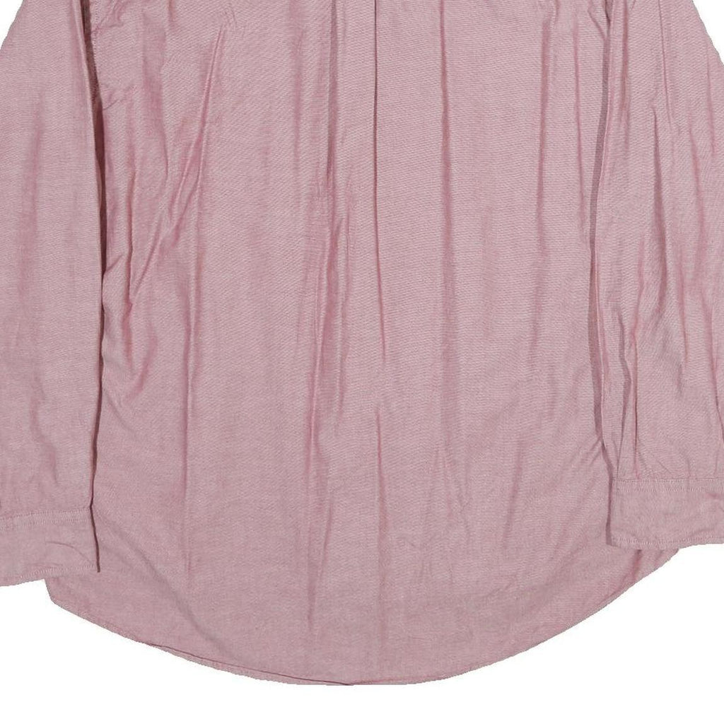 TOMMY HILFIGER Mens Red Plain Shirt XL Cotton Long Sleeve Button Down