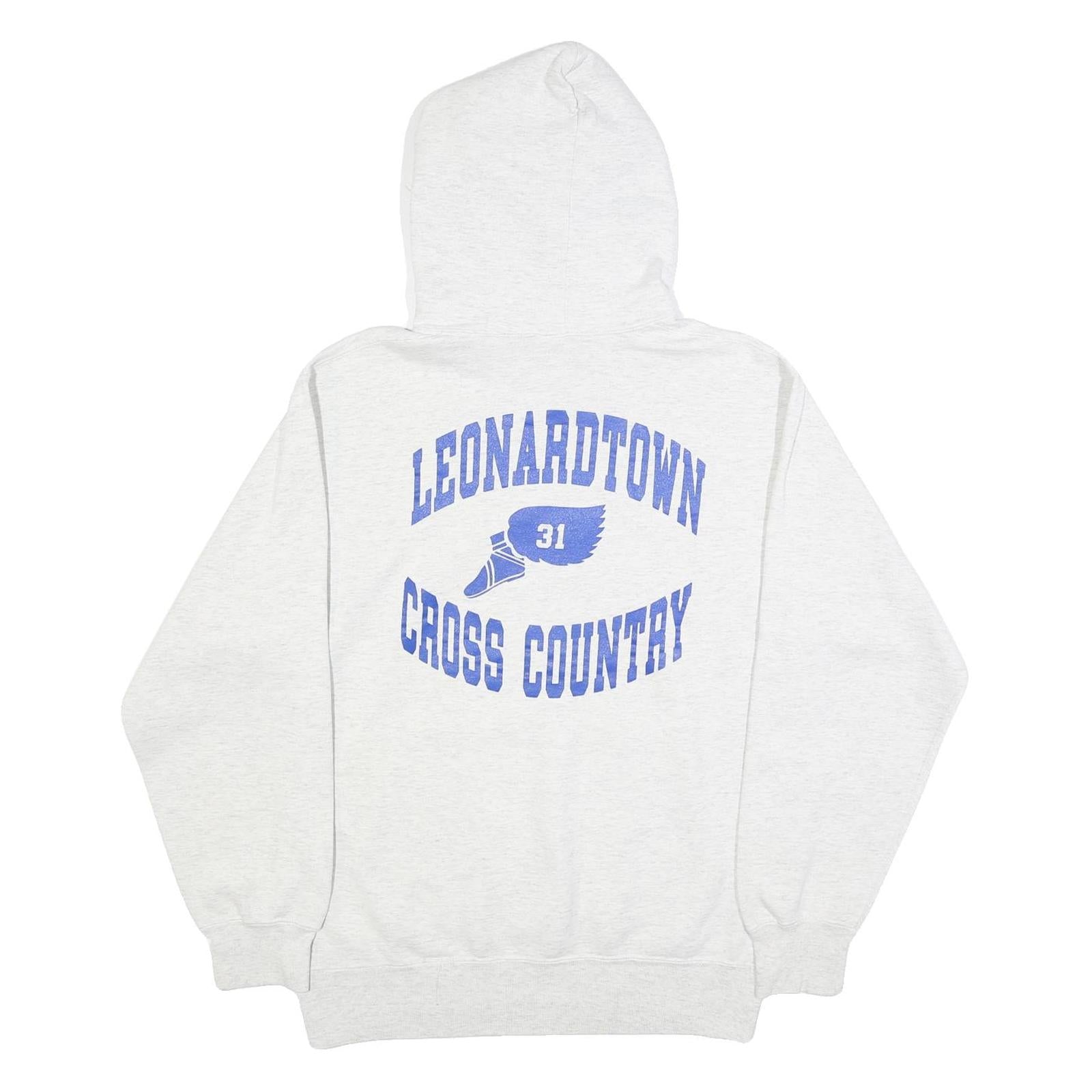 CHAMPION Mens Grey Leonardtown Cross Country Pullover Hoodie L Sports Graphic