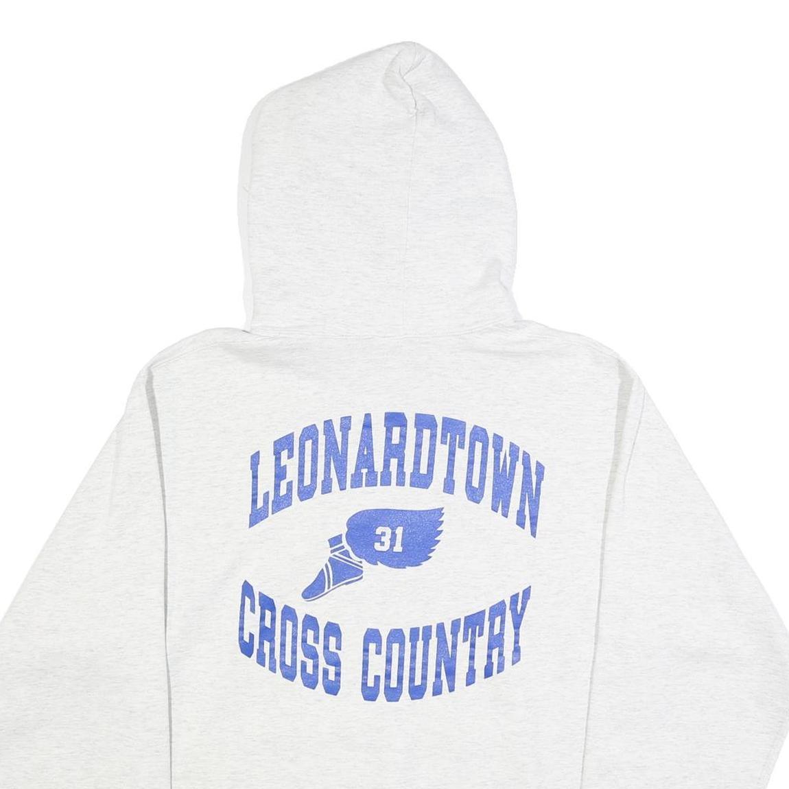 CHAMPION Mens Grey Leonardtown Cross Country Pullover Hoodie L Sports Graphic