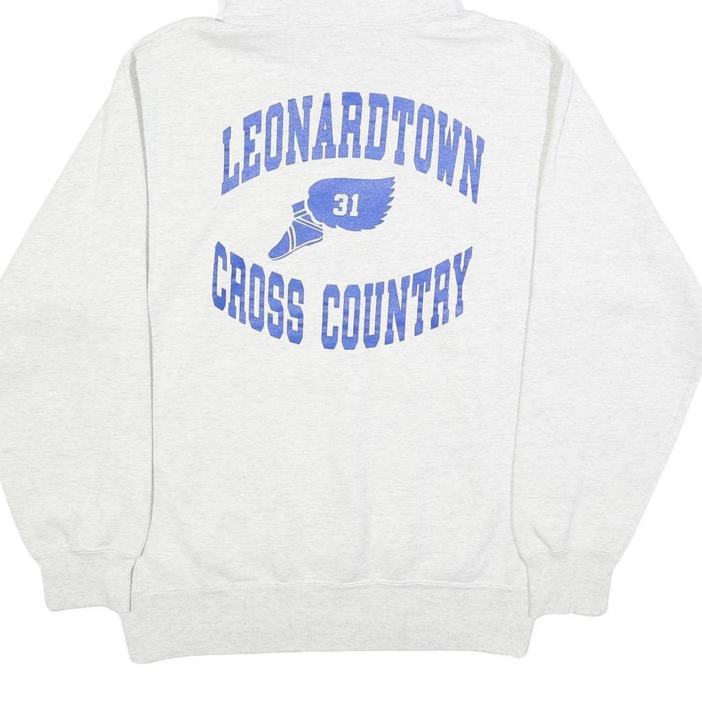 CHAMPION Mens Grey Leonardtown Cross Country Pullover Hoodie L Sports Graphic