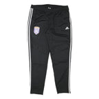 ADIDAS Mens Joggers Black & White XL W33 L30 Slim Tapered Football Club Logo