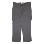 DICKIES Cargo Workwear Mens Trousers Grey Regular Straight W40 L32