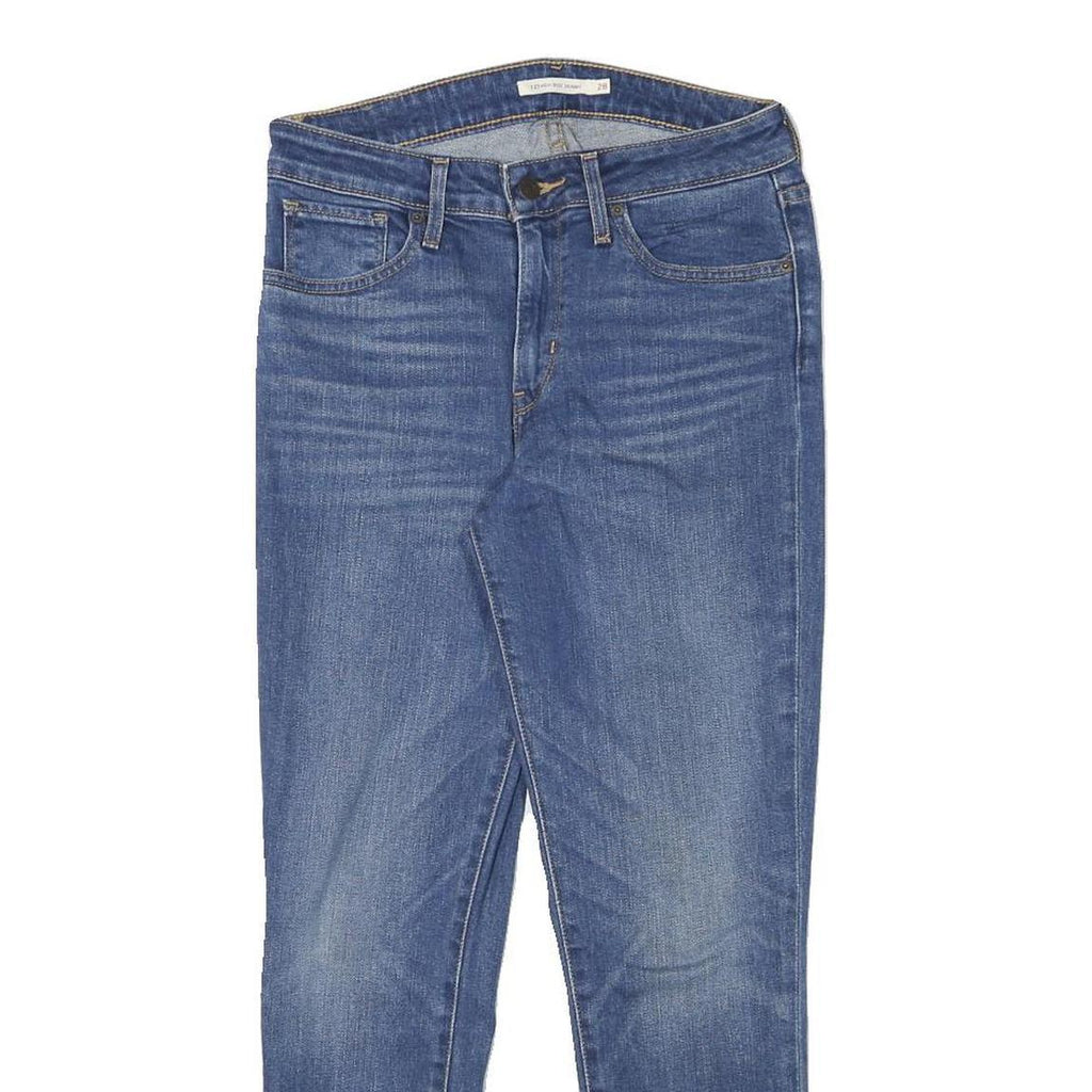 LEVI'S 721 Womens Blue Slim Skinny Denim Medium Wash W28 L26 Slim Fit Zip Jeans