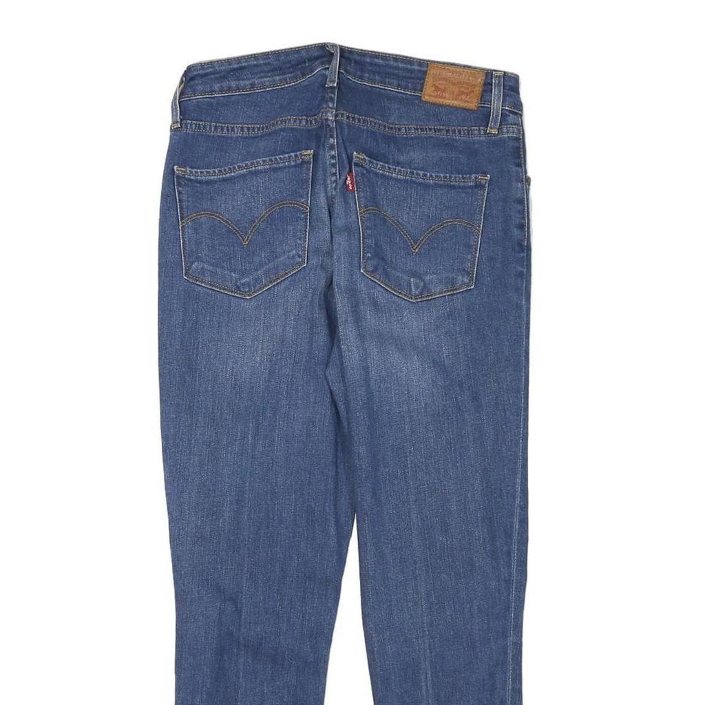 LEVI'S 721 Womens Blue Slim Skinny Denim Medium Wash W28 L26 Slim Fit Zip Jeans