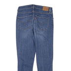 LEVI'S 721 Womens Blue Slim Skinny Denim Medium Wash W28 L26 Slim Fit Zip Jeans