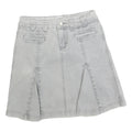 TOMMY HILFIGER Womens Grey Mini Cotton Blend Flare Skirt S Denim Casual