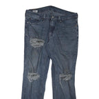 LEVI'S 541 Mens Relaxed Blue Denim W33 L29 Distressed Zip Fit Jeans