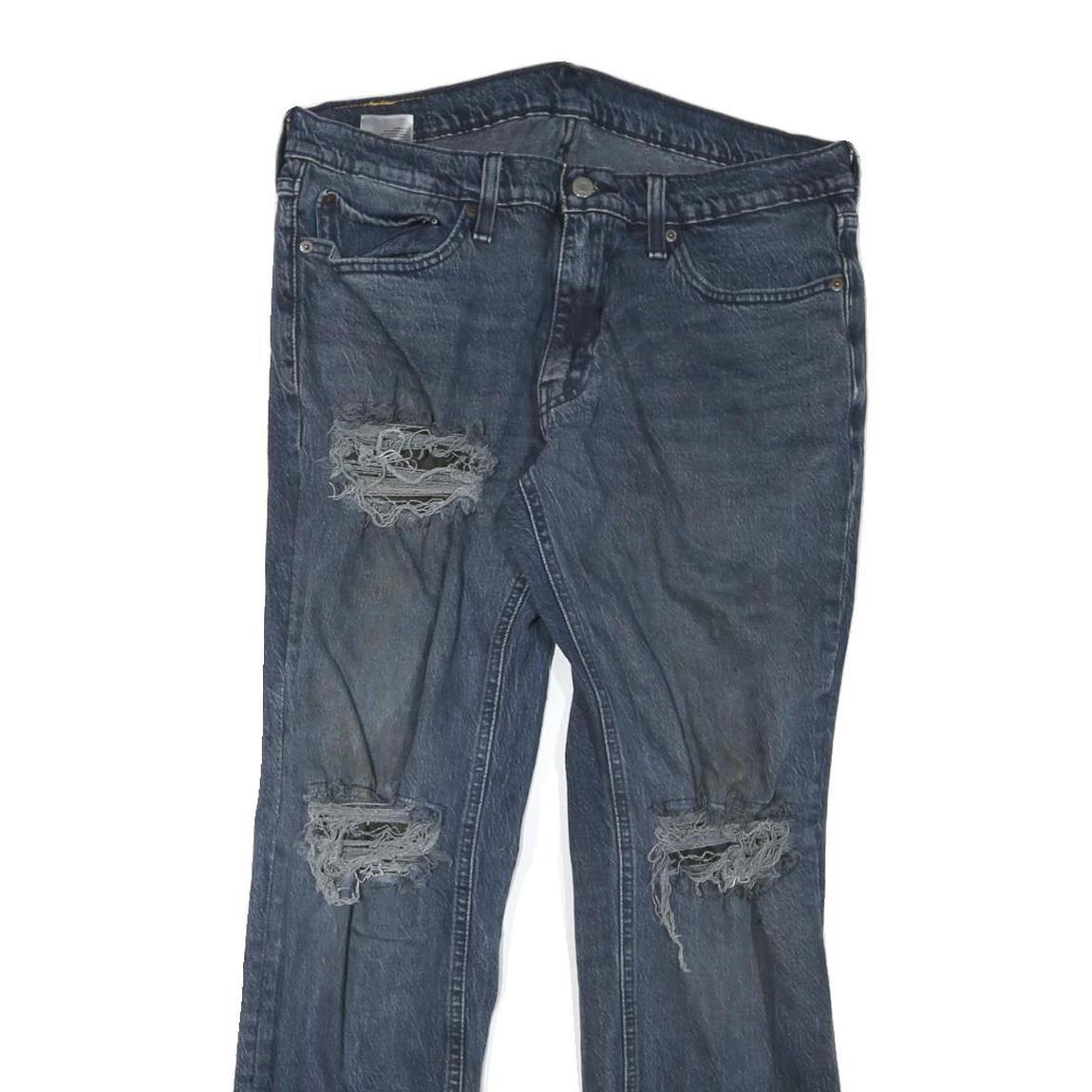 LEVI'S 541 Mens Relaxed Blue Denim W33 L29 Distressed Zip Fit Jeans