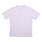 YVES SAINT LAURENT Mens Purple Short Sleeve Plain Polo Shirt L Designer Luxury