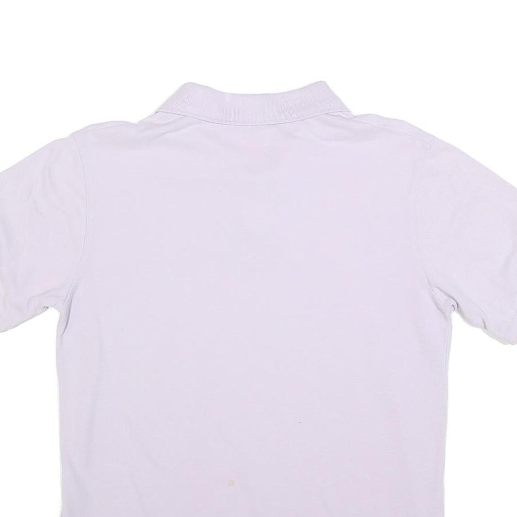 YVES SAINT LAURENT Mens Purple Short Sleeve Plain Polo Shirt L Designer Luxury