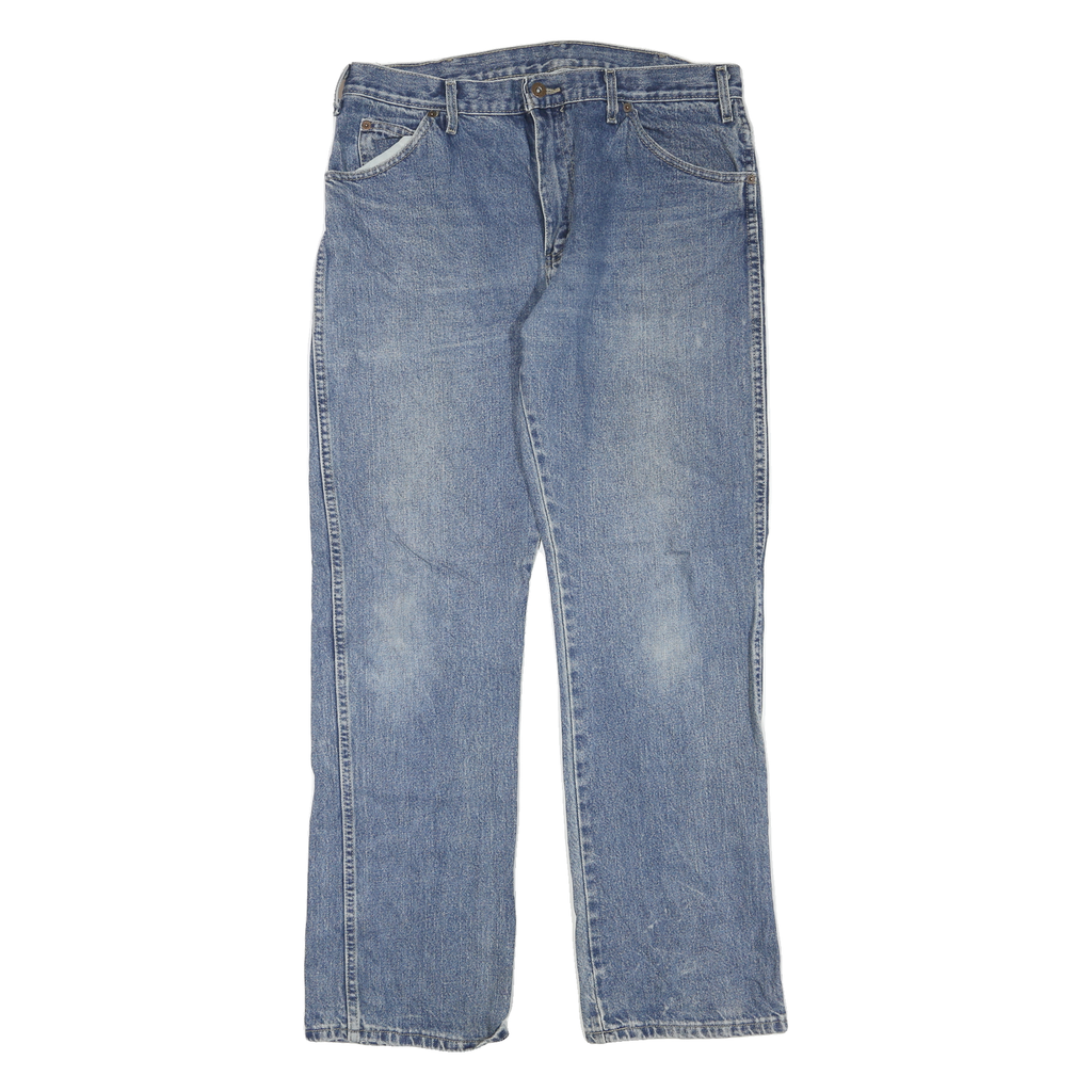DICKIES Mens Regular Fit Blue Denim Jeans W36 L32 Workwear Casual Zip Closure