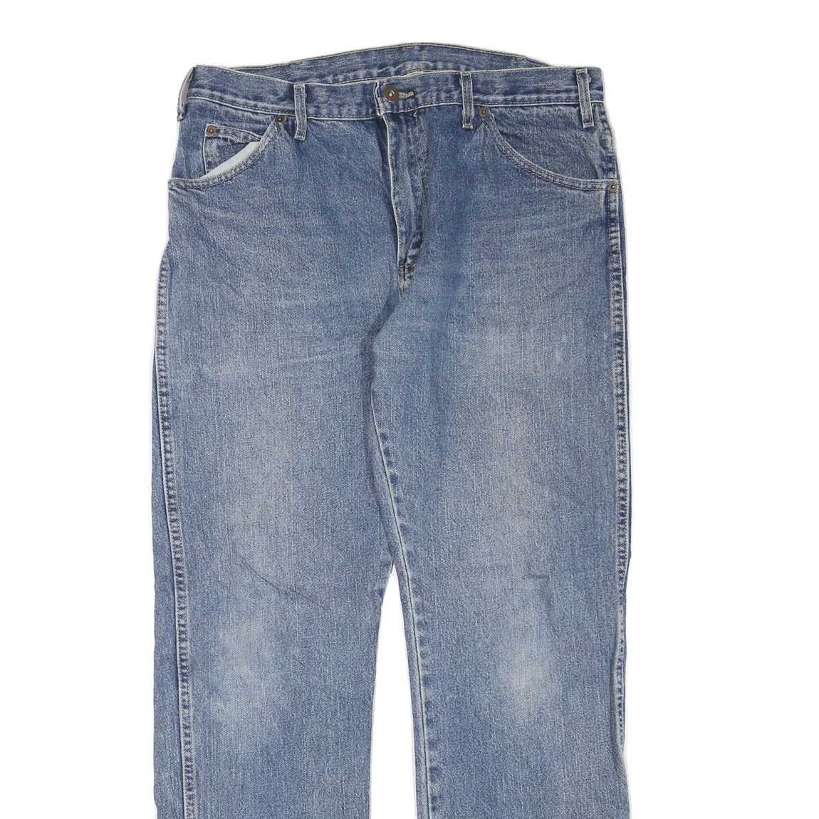 DICKIES Mens Regular Fit Blue Denim Jeans W36 L32 Workwear Casual Zip Closure