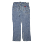 DICKIES Mens Regular Fit Blue Denim Jeans W36 L32 Workwear Casual Zip Closure