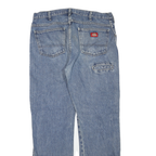 DICKIES Mens Regular Fit Blue Denim Jeans W36 L32 Workwear Casual Zip Closure