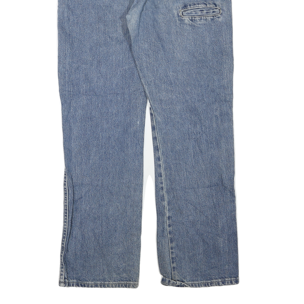 DICKIES Mens Regular Fit Blue Denim Jeans W36 L32 Workwear Casual Zip Closure