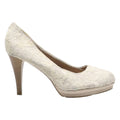 TAMARIS Pump Heels Cream Synthetic Womens UK 7
