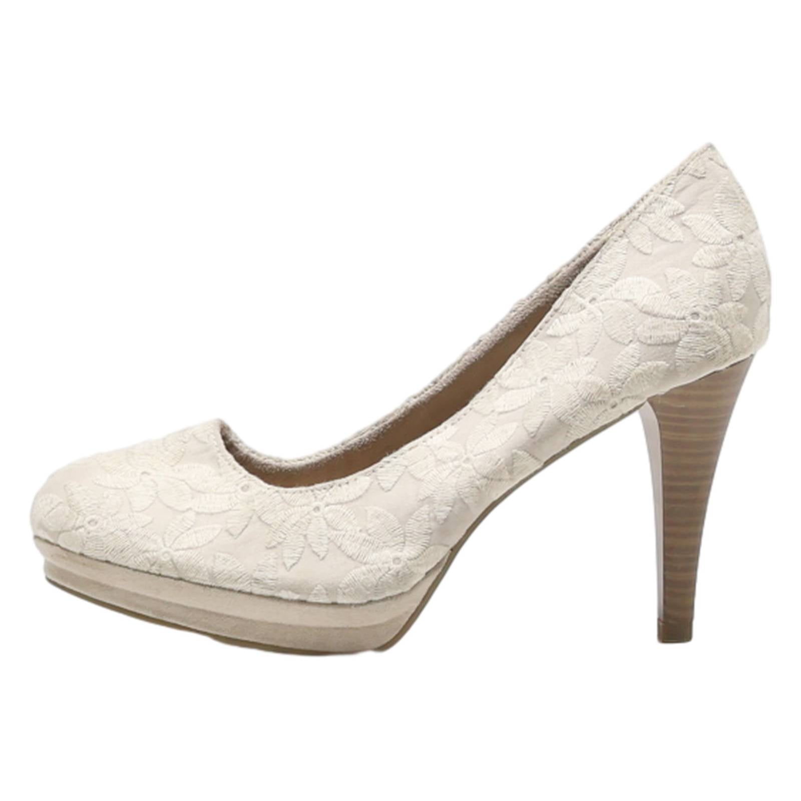 TAMARIS Pump Heels Cream Synthetic Womens UK 7