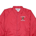 JERZEES Mens Red Badger Braves Nylon Button Jacket M Lightweight
