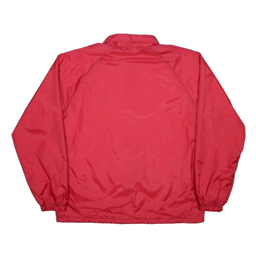 JERZEES Mens Red Badger Braves Nylon Button Jacket M Lightweight