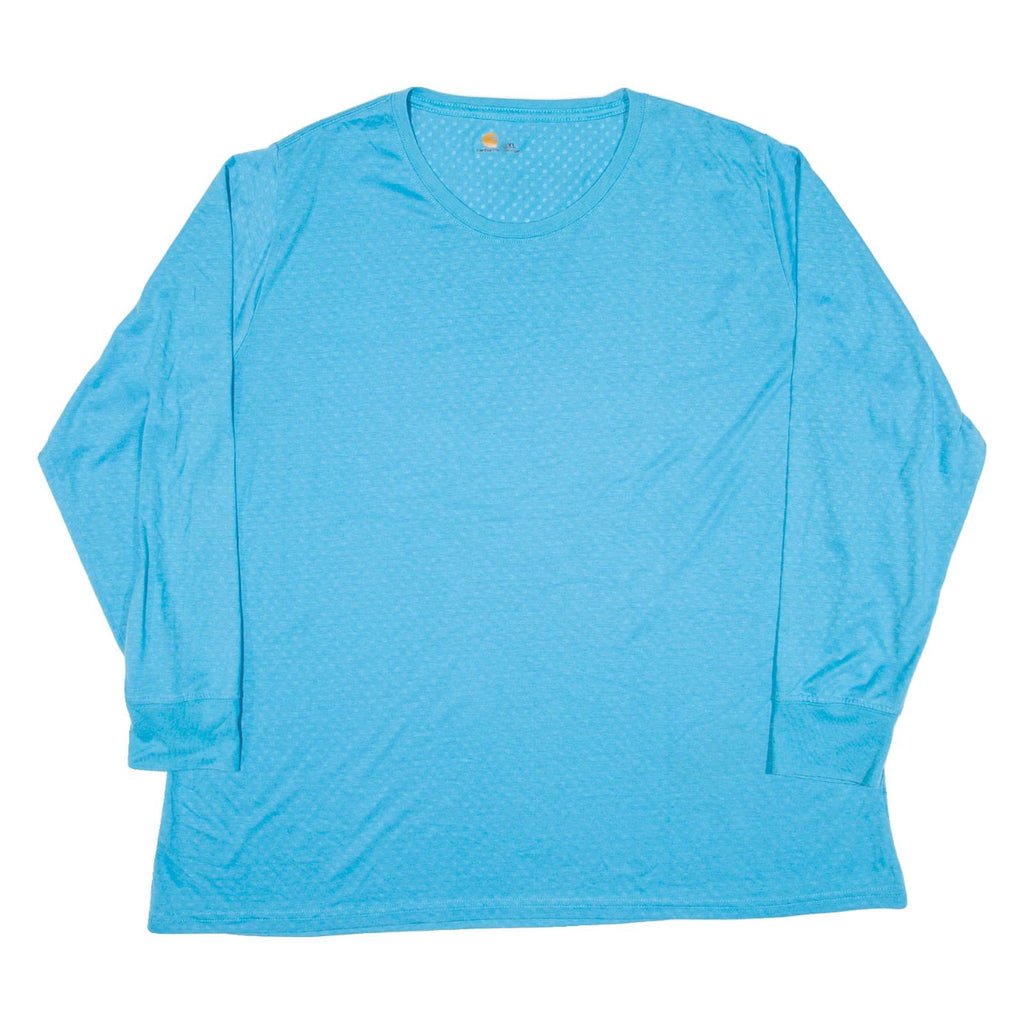 CARHARTT Womens T-Shirt Blue Long Sleeve XL