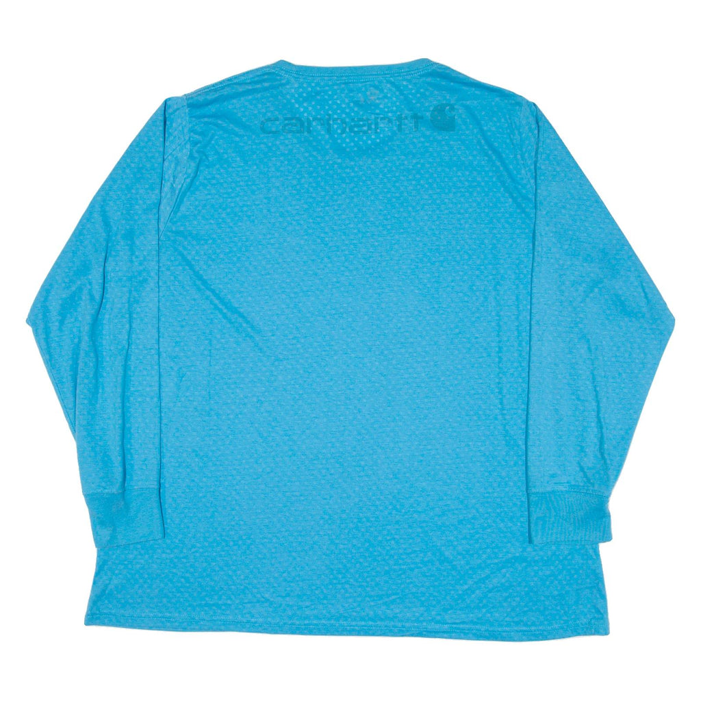 CARHARTT Womens T-Shirt Blue Long Sleeve XL