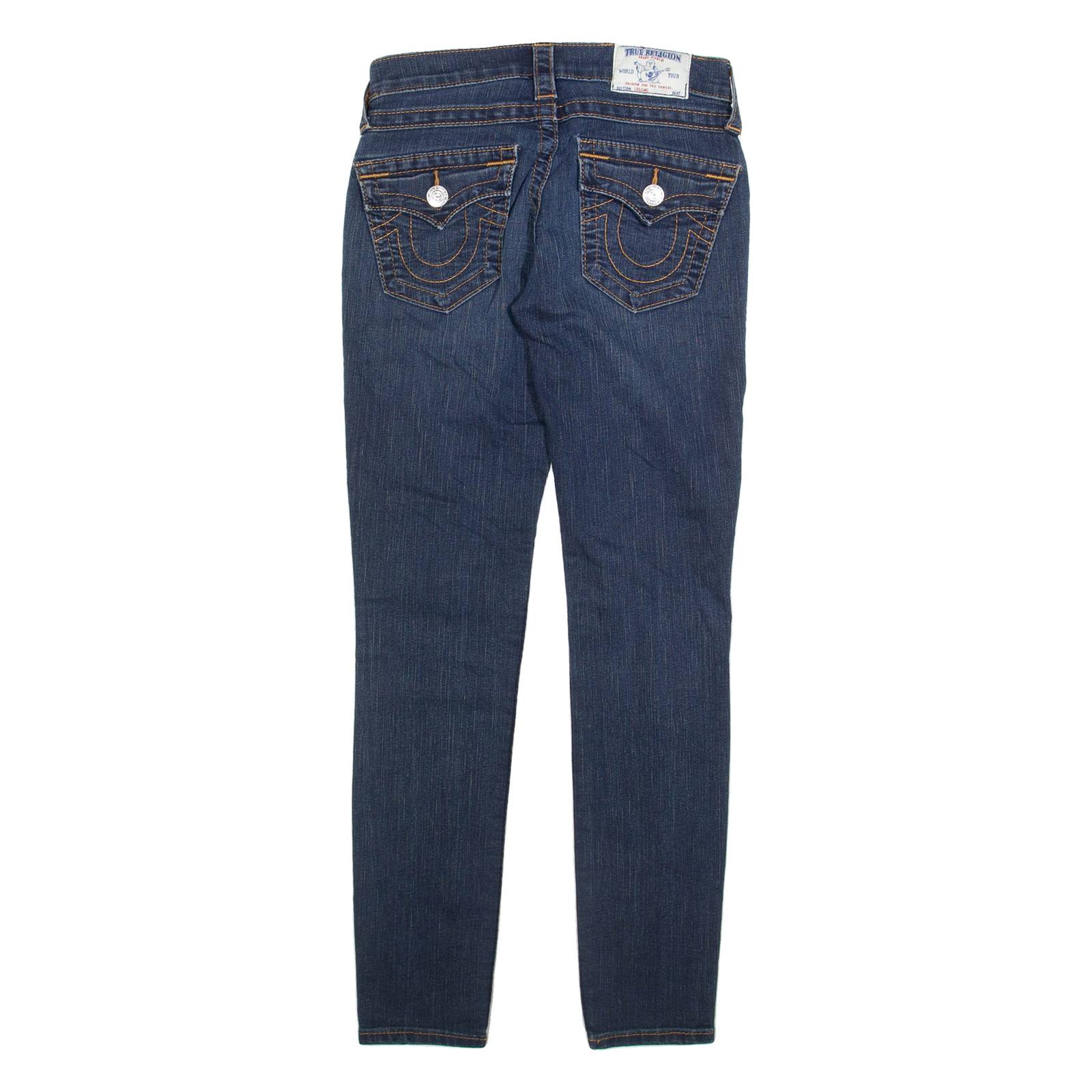 TRUE RELIGION Legging Womens Jeans Blue Slim Skinny W25 L29
