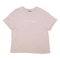 BARBOUR Womens Pink T-Shirt UK 16 Short Sleeve Crew Neck Cotton Blend