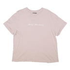 BARBOUR Womens Pink T-Shirt UK 16 Short Sleeve Crew Neck Cotton Blend