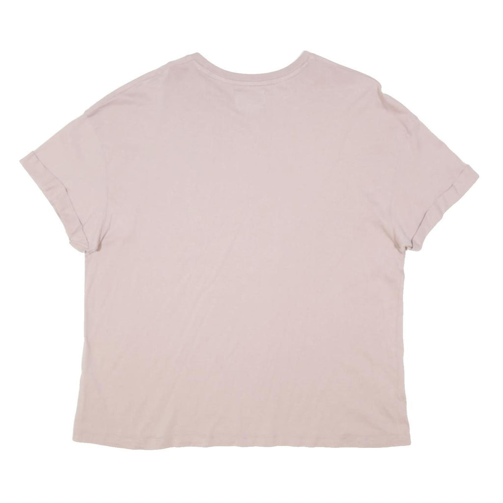 BARBOUR Womens Pink T-Shirt UK 16 Short Sleeve Crew Neck Cotton Blend