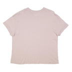 BARBOUR Womens Pink T-Shirt UK 16 Short Sleeve Crew Neck Cotton Blend