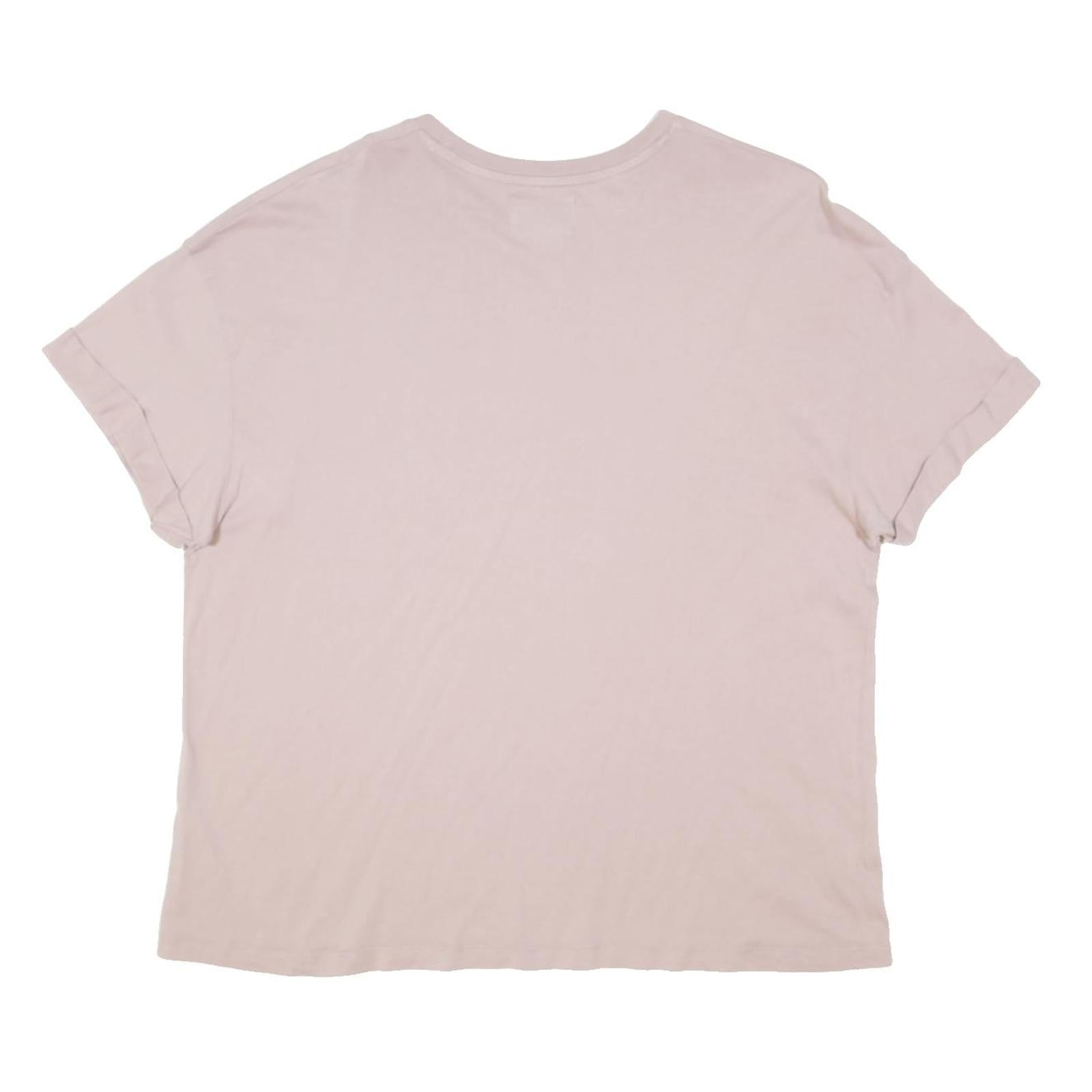 BARBOUR Womens Pink T-Shirt UK 16 Short Sleeve Crew Neck Cotton Blend