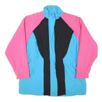 LASUAL ISLE Womens Pink & Blue Nylon Zip Jacket M Casual Sporty Lightweight