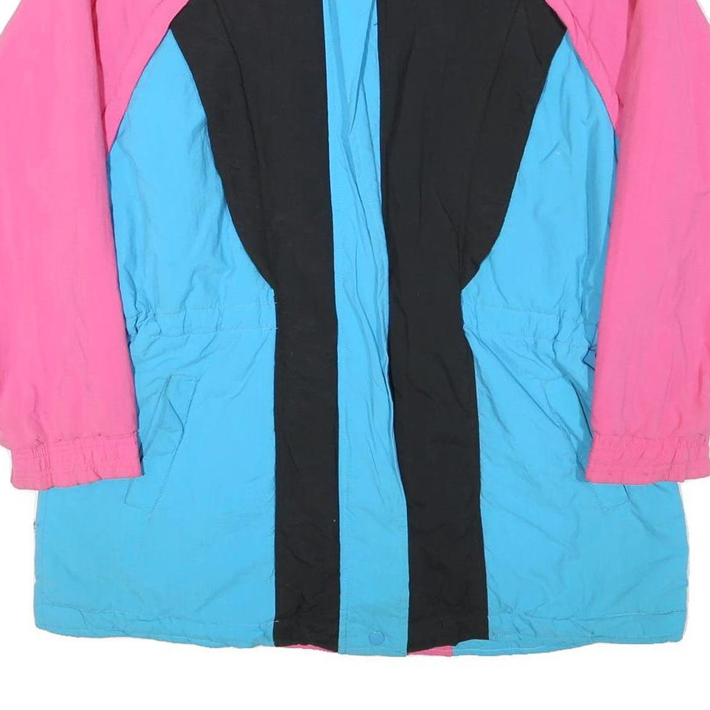 LASUAL ISLE Womens Pink & Blue Nylon Zip Jacket M Casual Sporty Lightweight