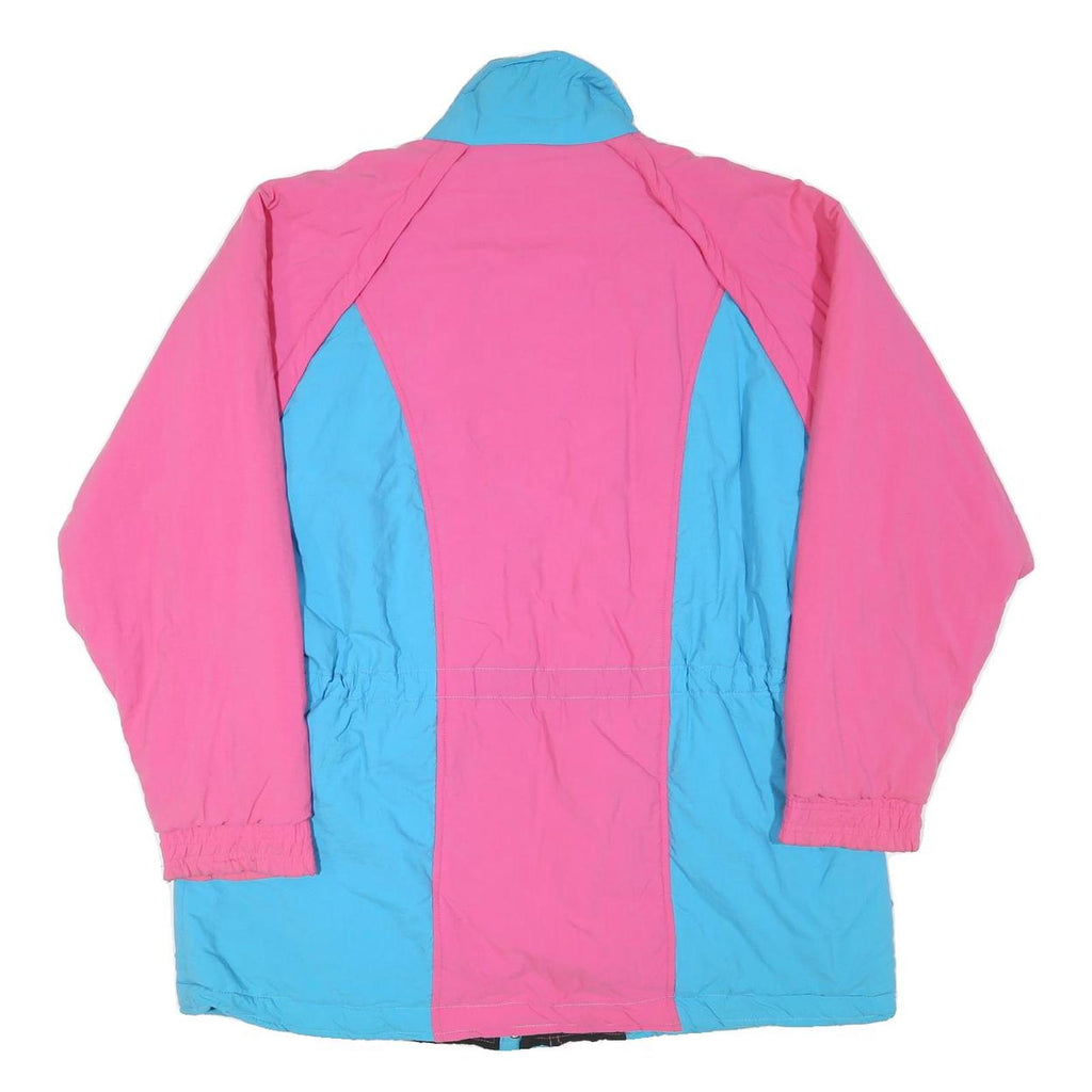 LASUAL ISLE Womens Pink & Blue Nylon Zip Jacket M Casual Sporty Lightweight