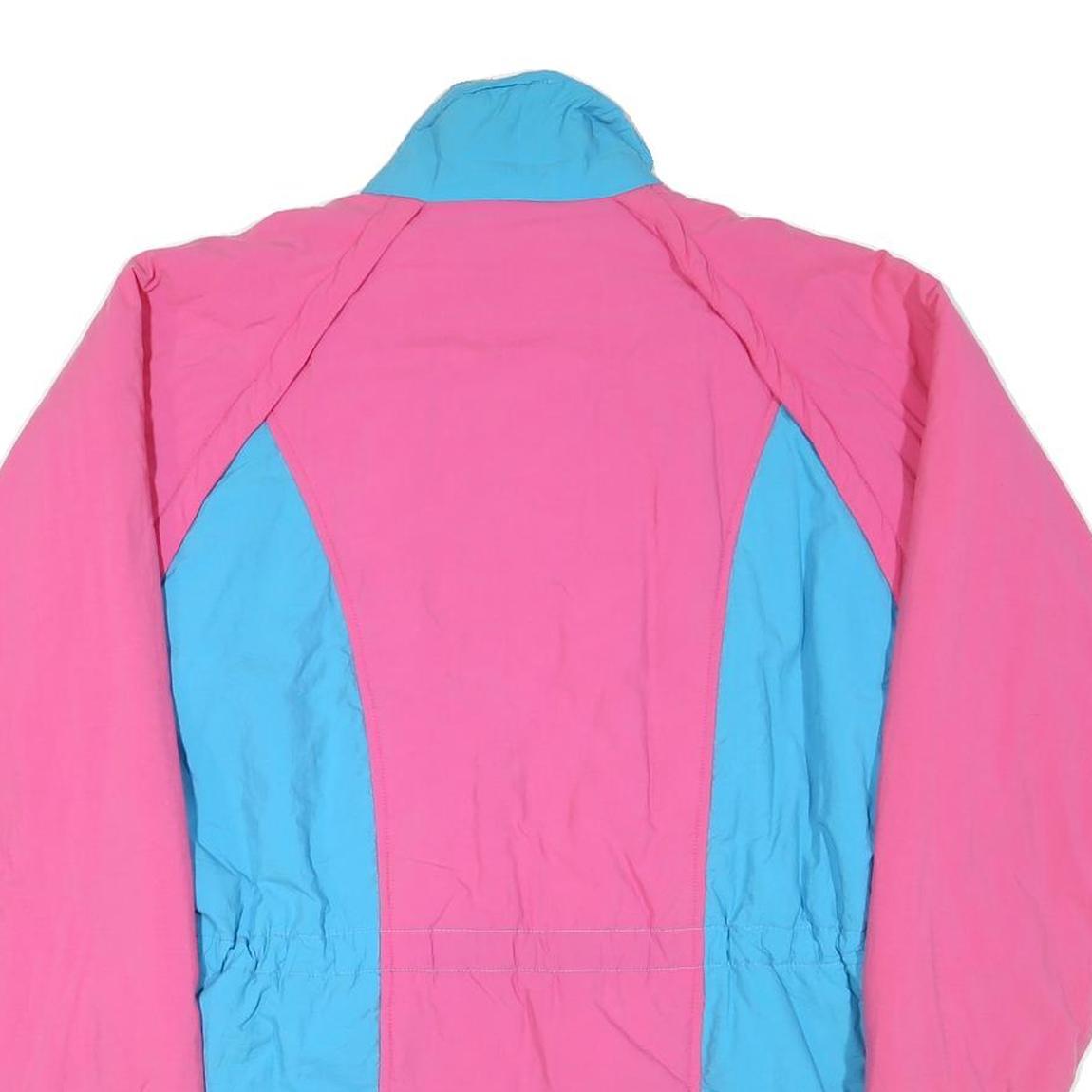 LASUAL ISLE Womens Pink & Blue Nylon Zip Jacket M Casual Sporty Lightweight