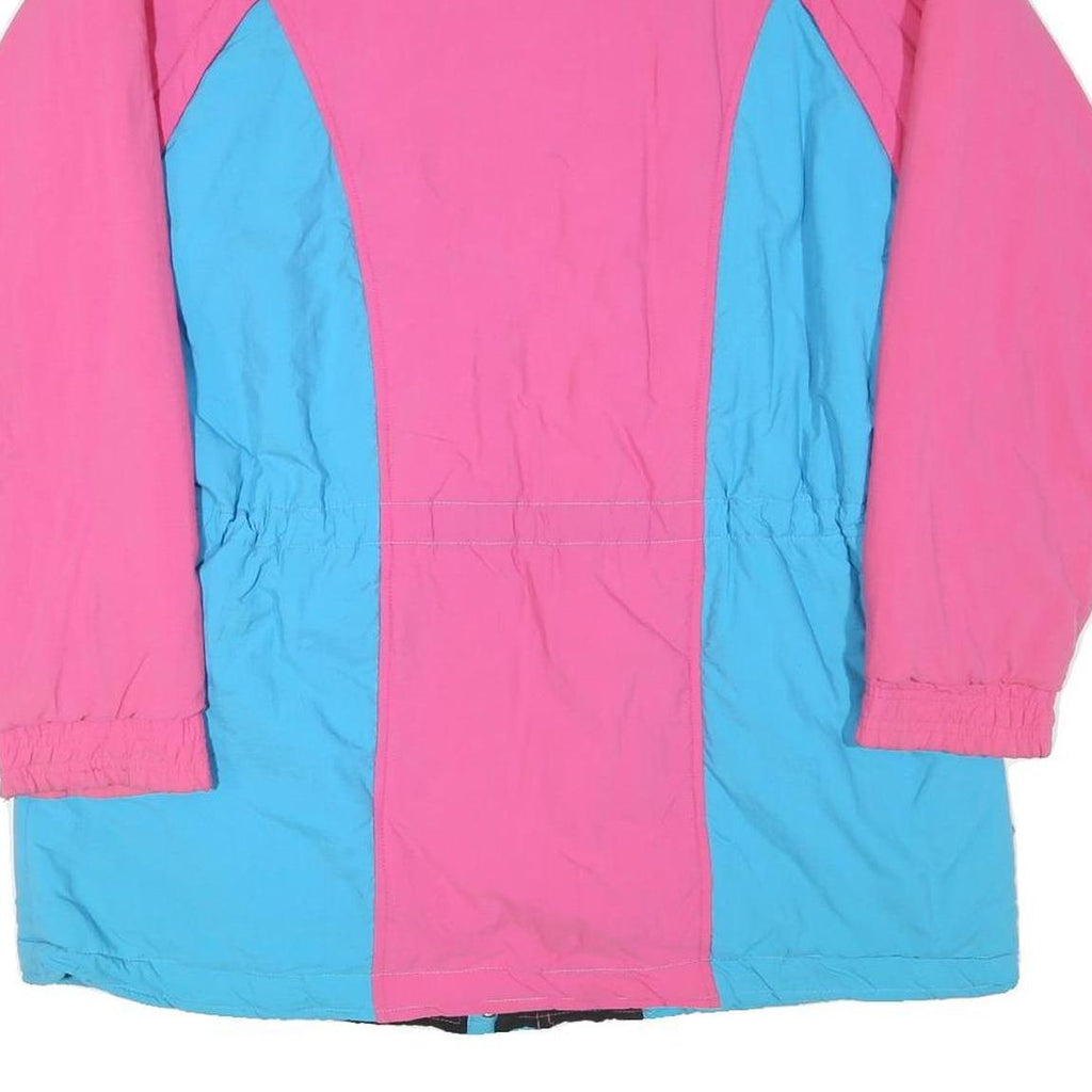 LASUAL ISLE Womens Pink & Blue Nylon Zip Jacket M Casual Sporty Lightweight